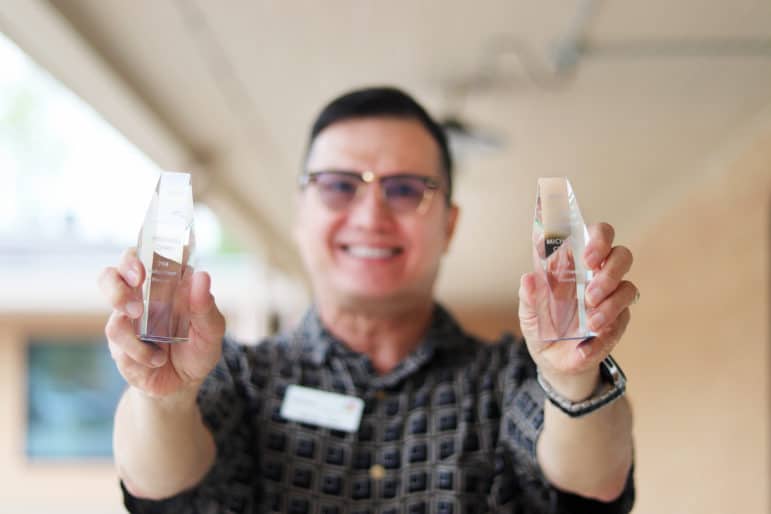 michael chau w awards close up